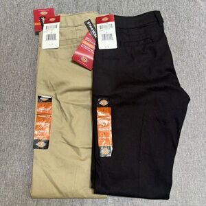 Pair Dickies' Juniors Schoolwear Classic Fit Straight Leg Stretch Pants, Size 3